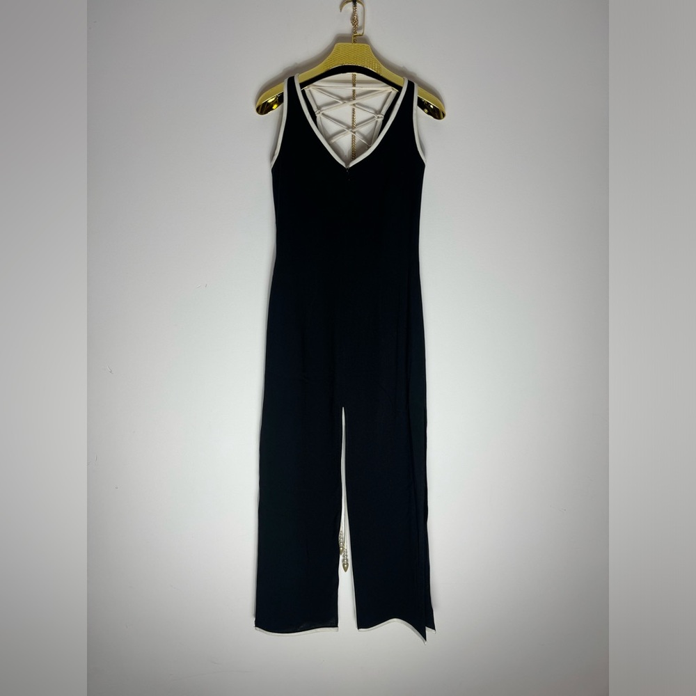 Henri Ho Vintage Luxury Contrast Cut out Lace Black dress made in Korea - Picture 9 of 13